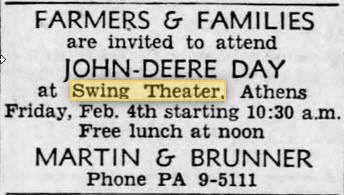 Swing Theatre (Quonset Hut Theater) - 31 Jan 1955